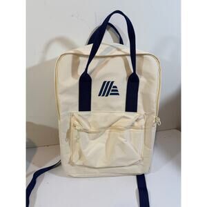 Aldi Gear 2023 Backpack with Laptop Pocket - Fall - Cream with Navy Trim